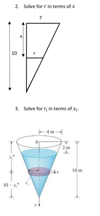 Solved 2. Solve for r in terms of x 7 10 3. Solve for r¡ in | Chegg.com