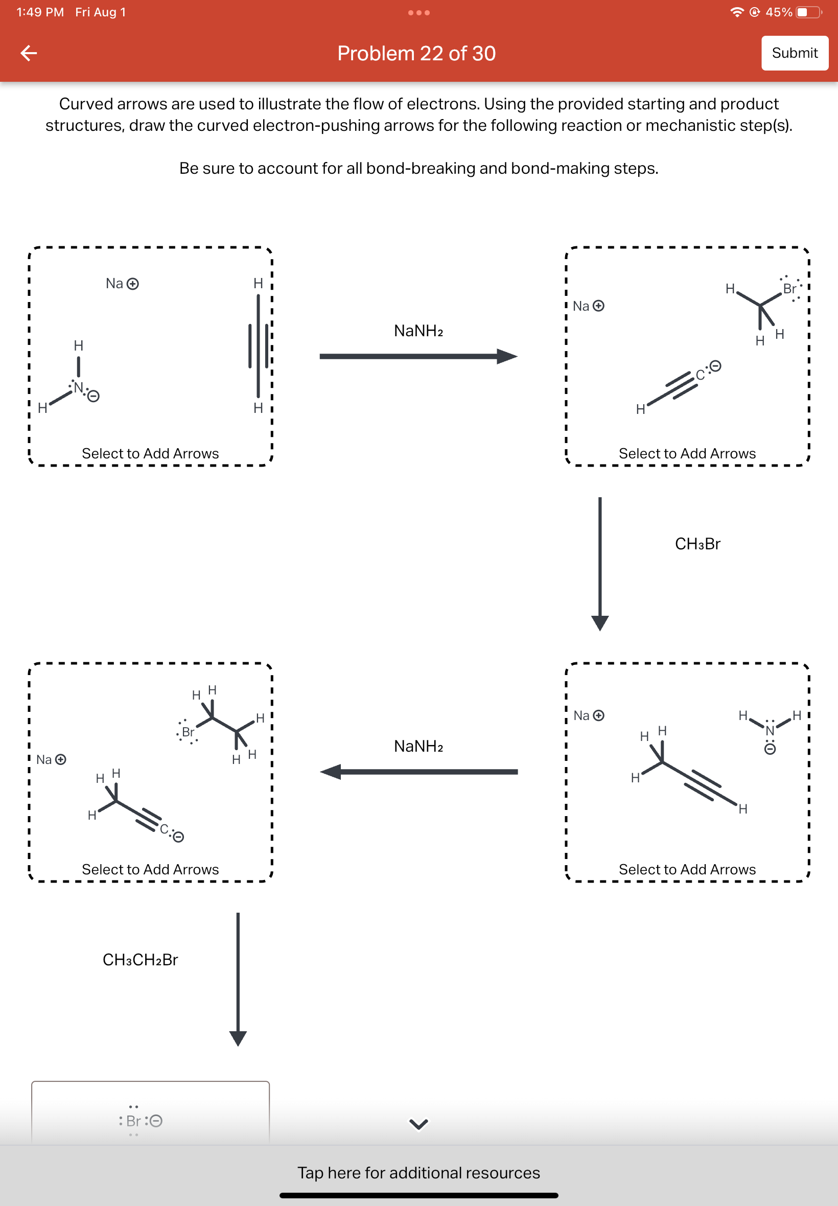 Solved structures, draw the curved electron-pushing arrows | Chegg.com