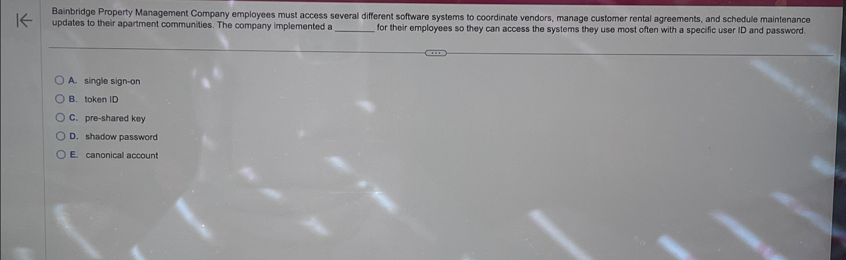 Solved Bainbridge Property Management Company employees must