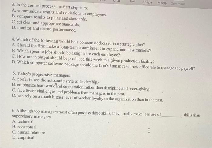 Solved Text Shape Media Comment 3. In the control process | Chegg.com