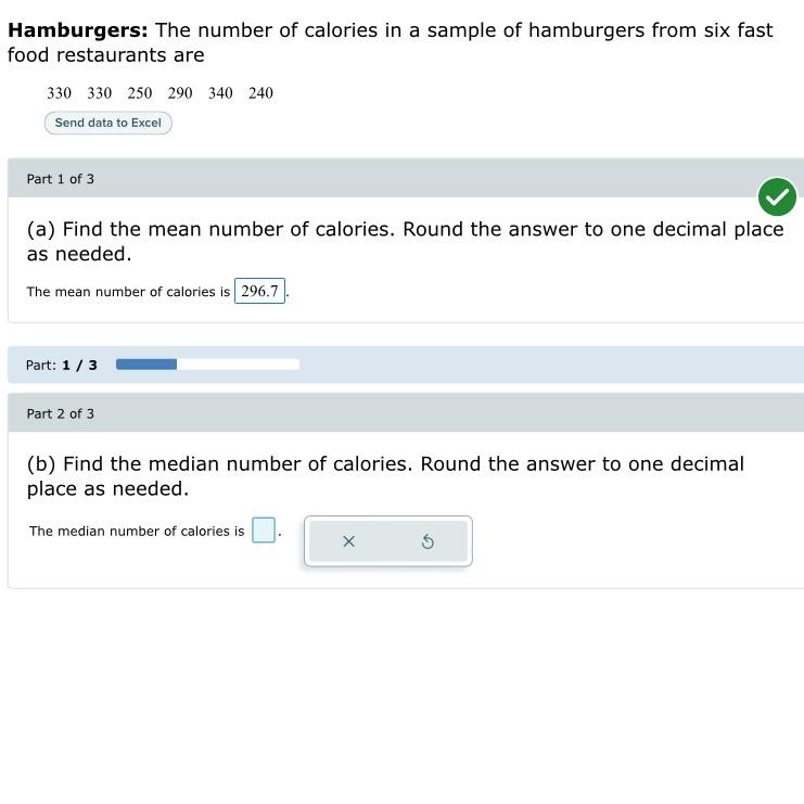 Solved Hamburgers The number of calories in a sample of