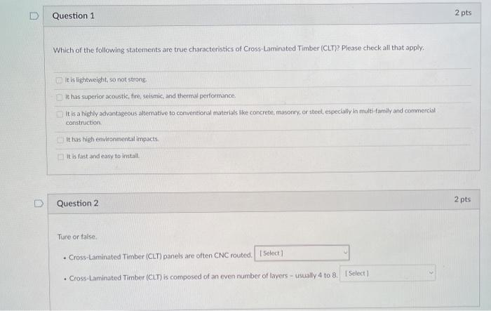 Solved Question 1 2 pts Which of the following statements | Chegg.com
