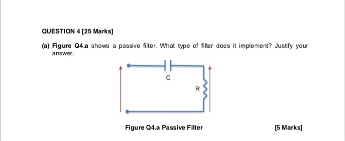 Solved QUESTION 4 [25 Marks] (a) Figure Q4.a shows a passive | Chegg.com