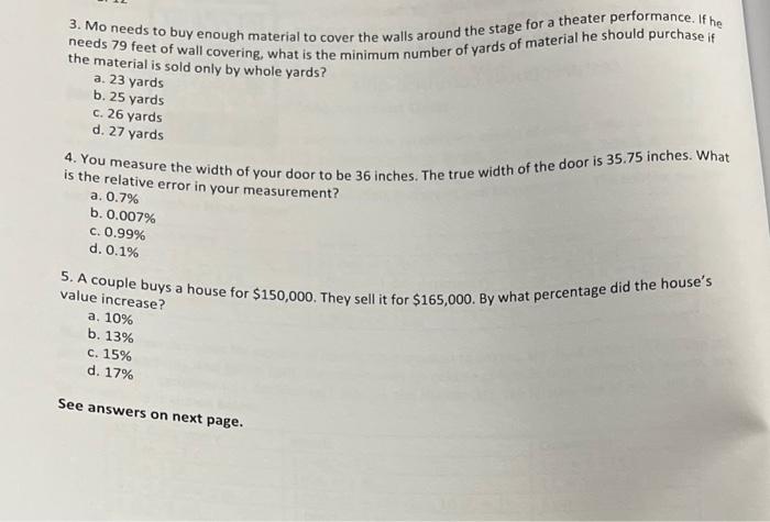 Solved 3. Mo needs to buy enough material to cover the walls | Chegg.com