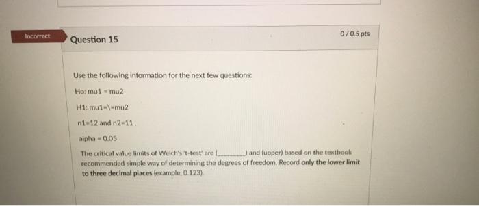 Solved Use the following information for the next few | Chegg.com