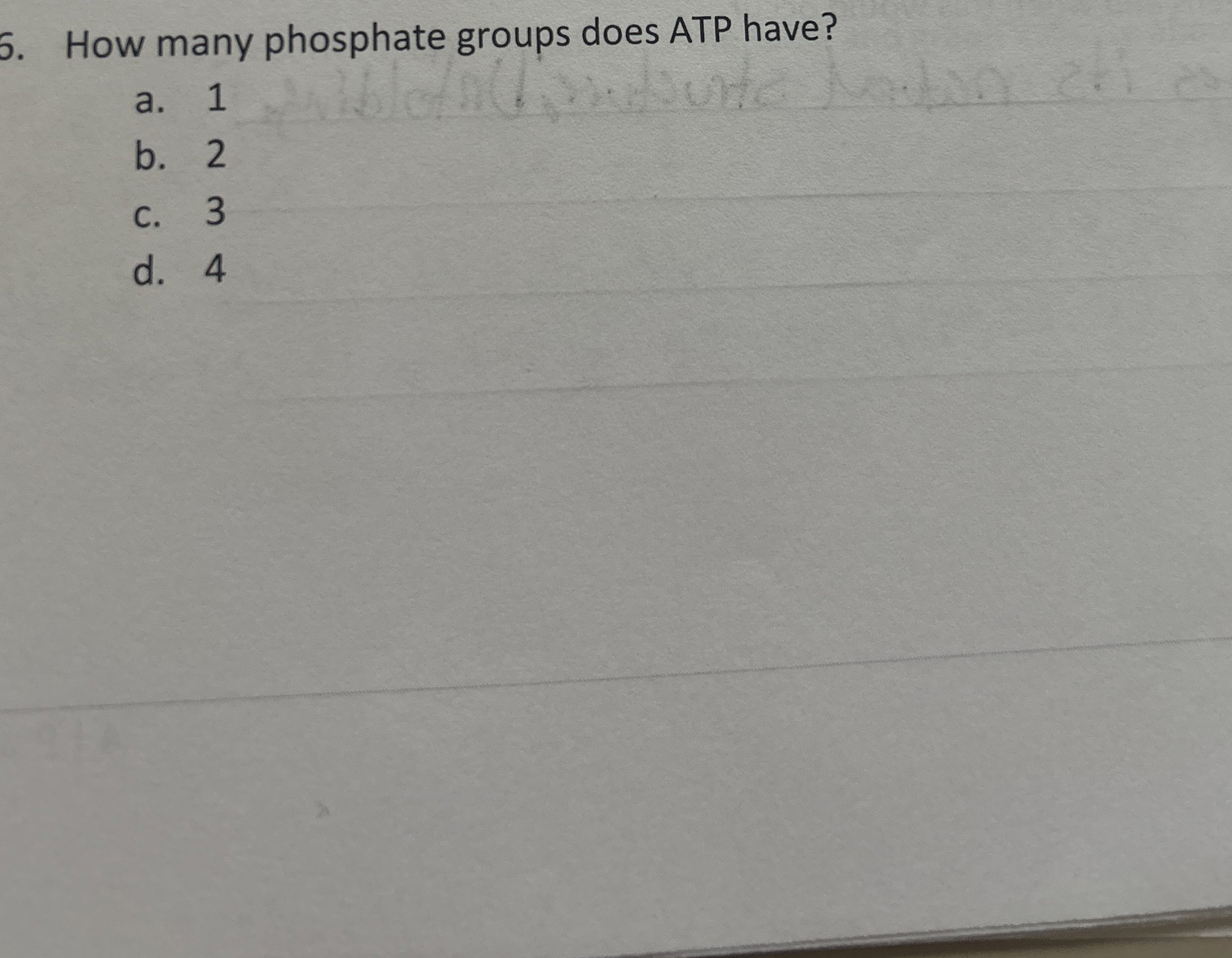 Solved How many phosphate groups does ATP | Chegg.com