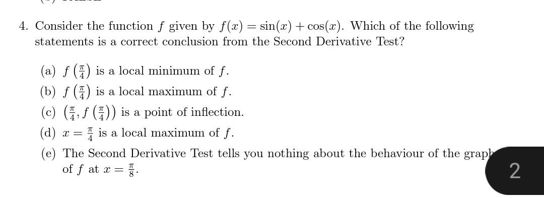 Solved 1. Consider the function f given by | Chegg.com