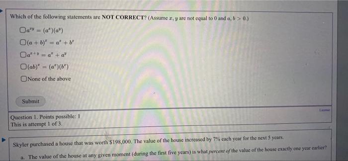 Solved Which of the following statements are NOT CORRECT? | Chegg.com
