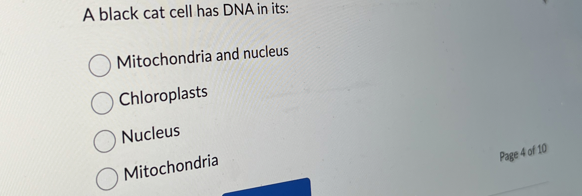 Solved A black cat cell has DNA in itsMitochondria and