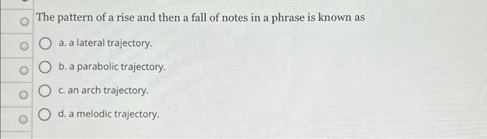 Solved The pattern of a rise and then a fall of notes in a | Chegg.com