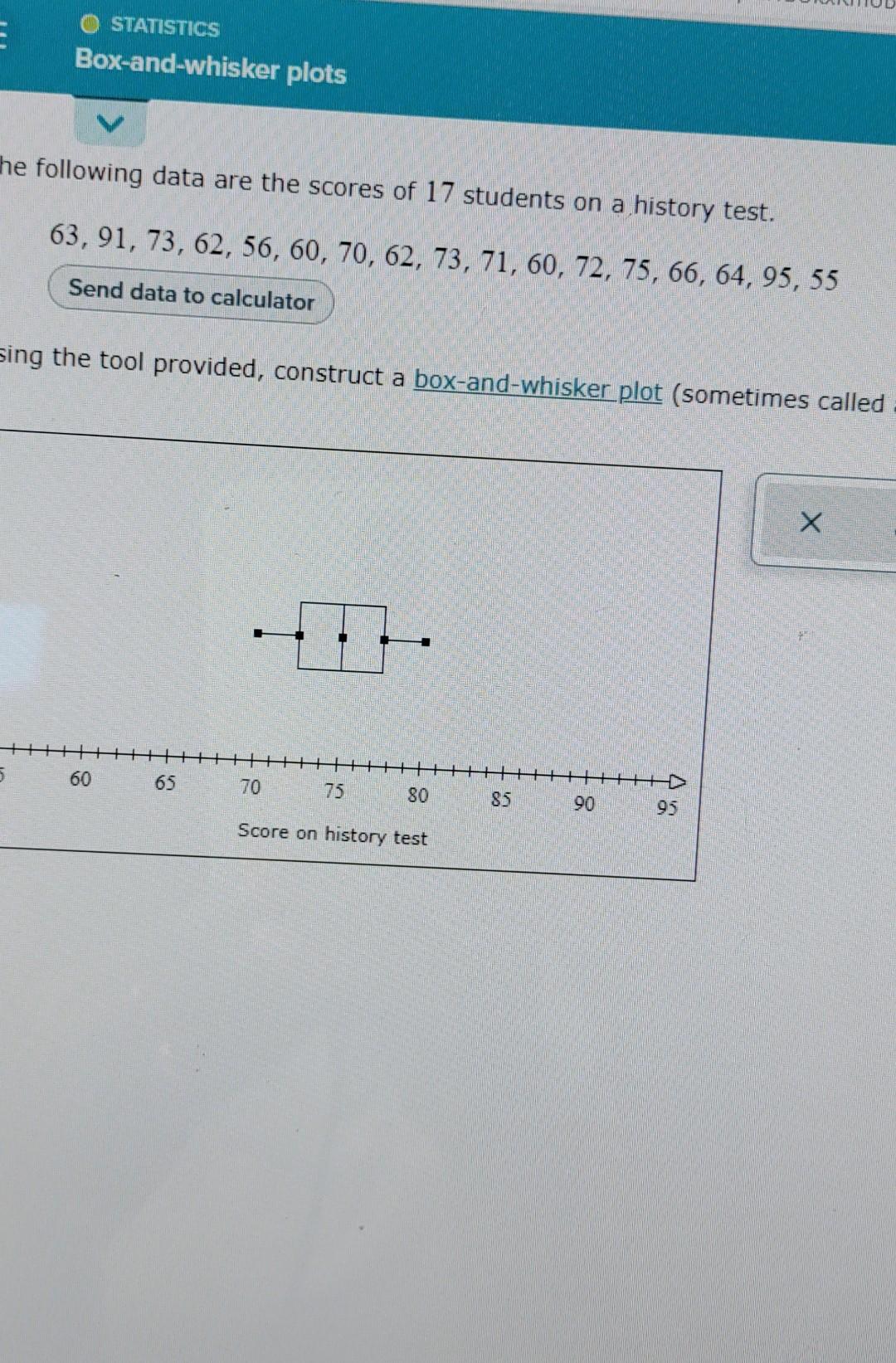 Solved E O STATISTICS Box-and-whisker plots he following | Chegg.com