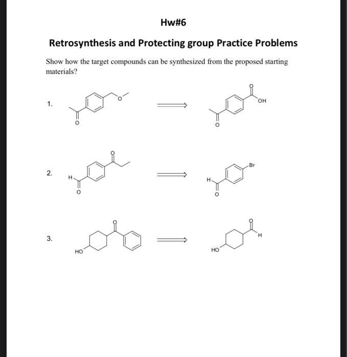 retrosynthesis practice problems and answers