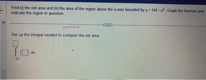 Solved Find (i) the net area and (ii) the area of the region | Chegg.com
