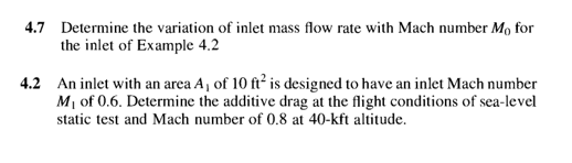 4.7 ﻿Determine the variation of inlet mass flow rate | Chegg.com