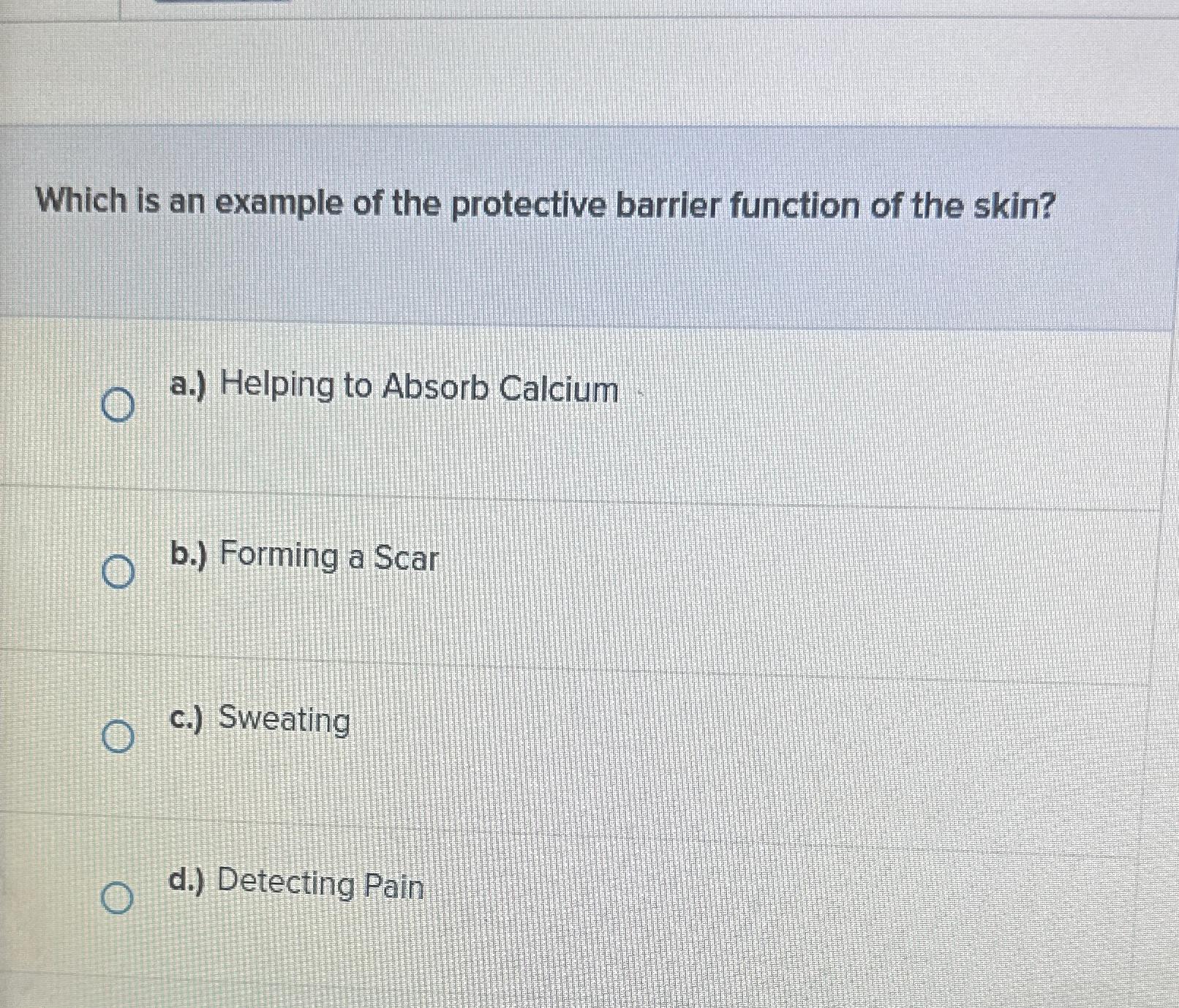 Solved Which is an example of the protective barrier | Chegg.com