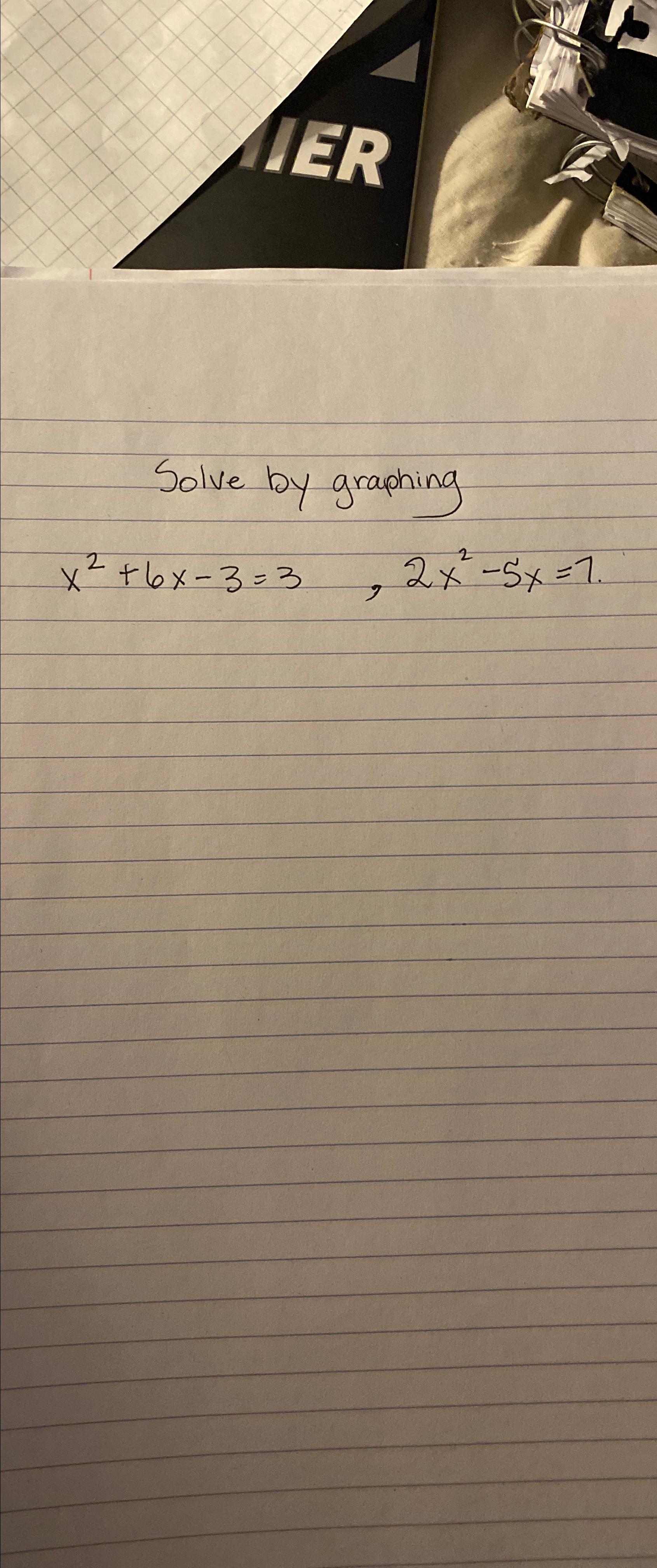 solve 3x 2 6x 3 by graphing