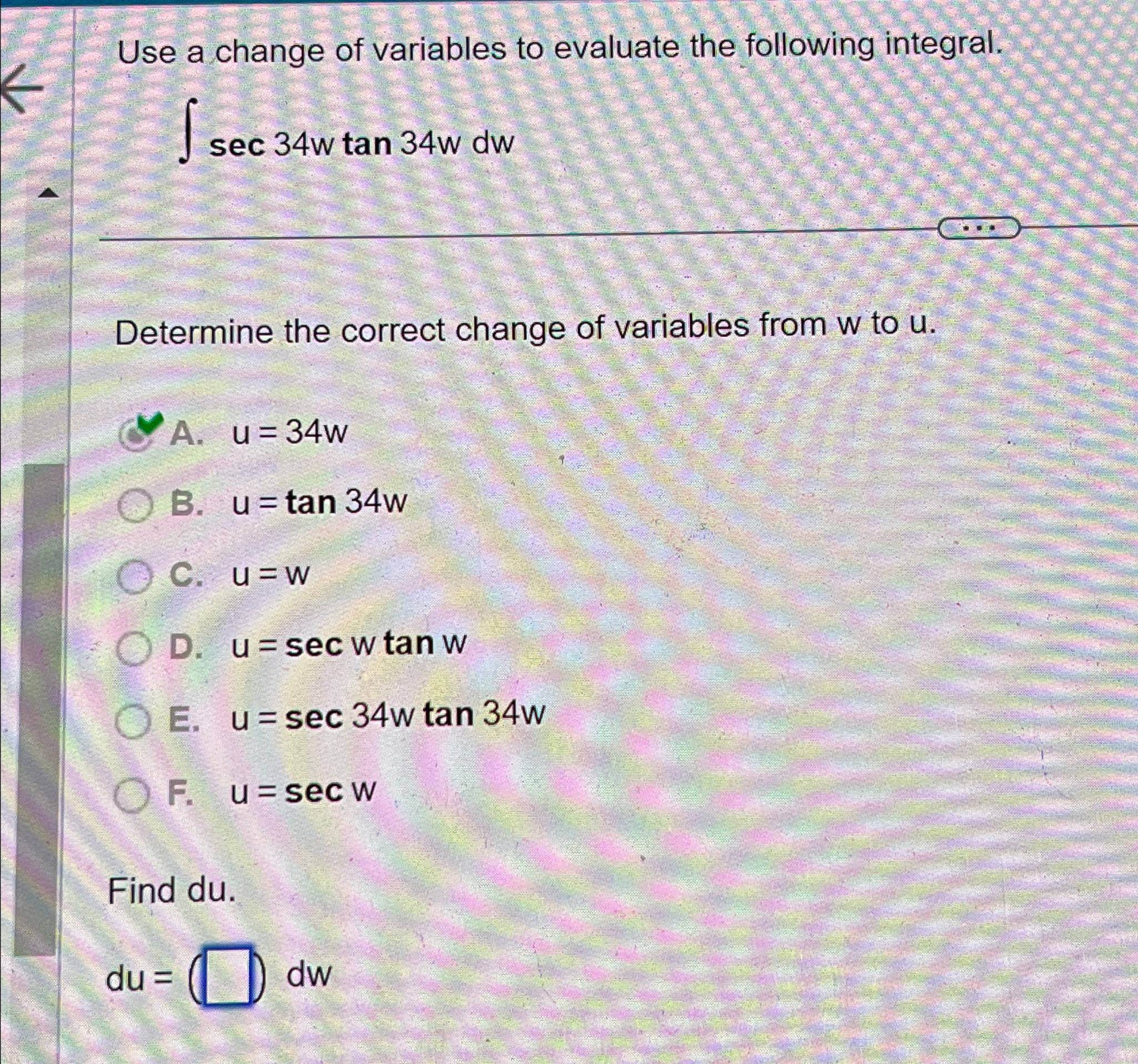 Solved Use a change of variables to evaluate the following | Chegg.com