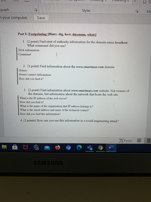 Solved Graph Styles Ed M Your Computer Save Part 1 Foo Chegg Com