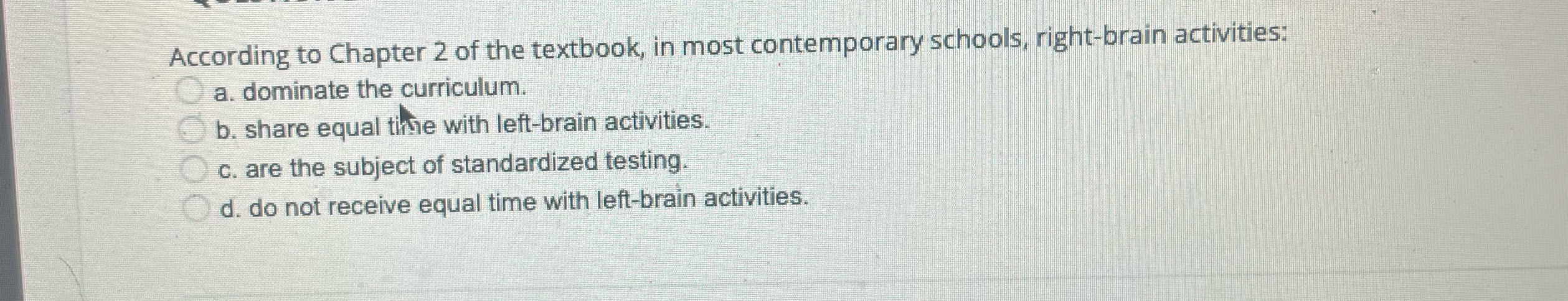 Solved According to Chapter 2 ﻿of the textbook, in most | Chegg.com