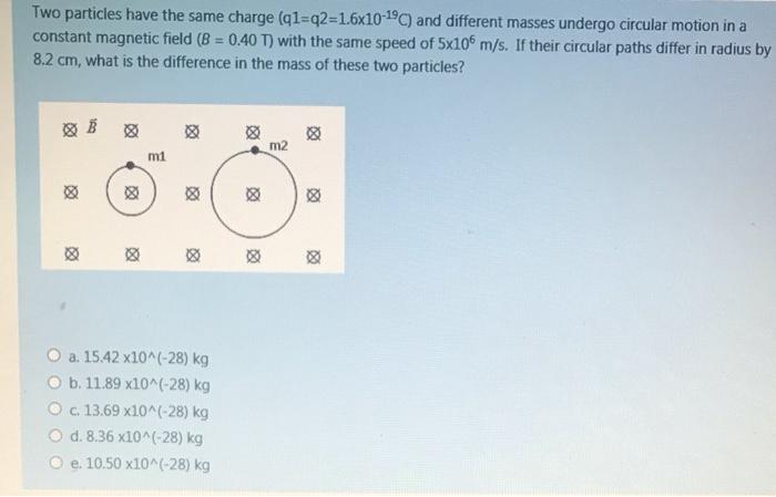 Solved Two particles have the same charge (ql=q2=1.6x10-1°C) | Chegg.com