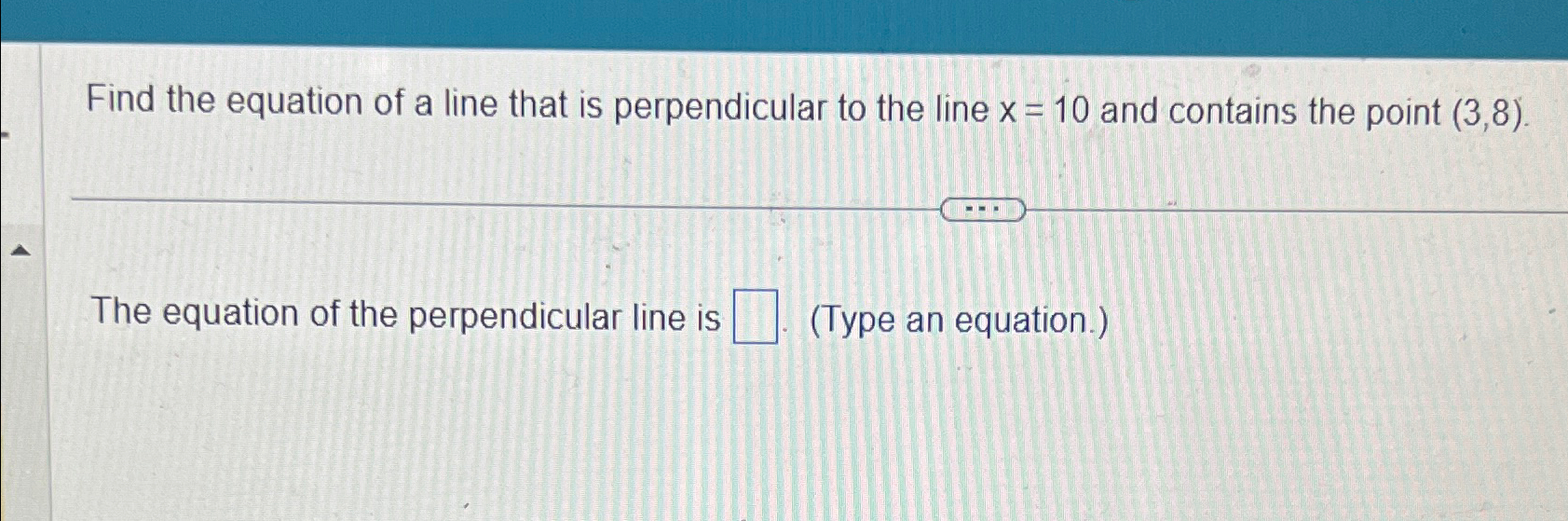 Solved Find the equation of a line that is perpendicular to | Chegg.com