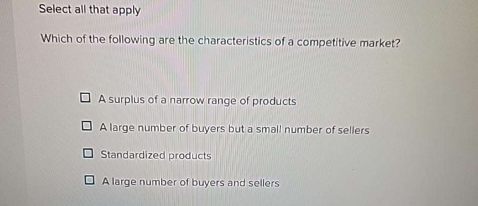 Solved Select all that applyWhich of the following are the | Chegg.com