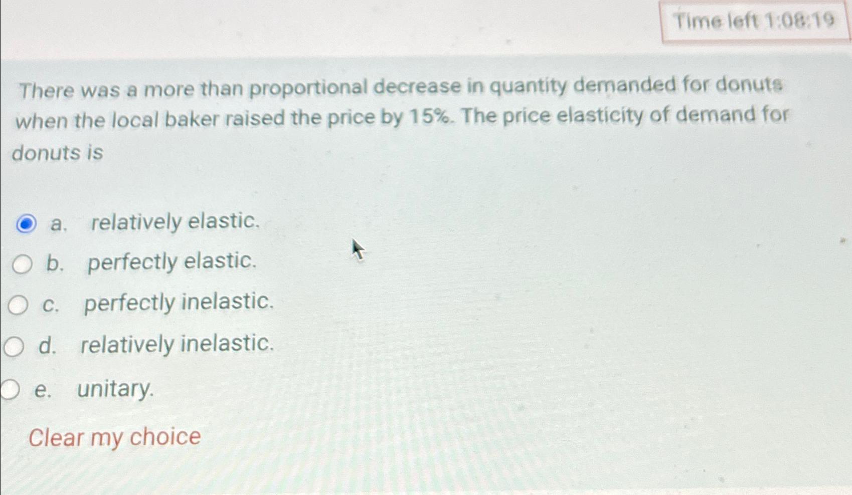 Solved Time left 1:08:19There was a more than proportional | Chegg.com
