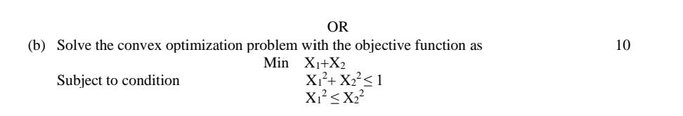 Solved 10 OR (b) Solve the convex optimization problem with | Chegg.com