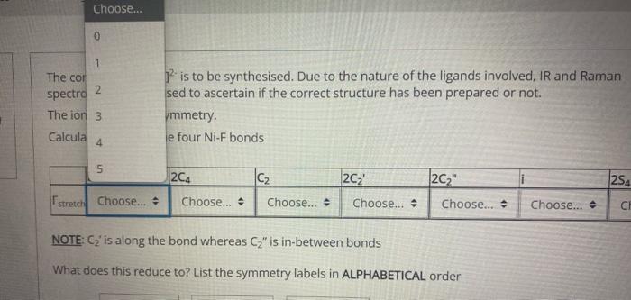 The complex ion [NiF4]2 - is to be synthesised. Due | Chegg.com