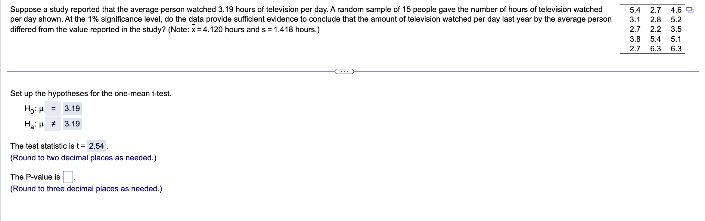 Solved Suppose a study reported that the average person | Chegg.com