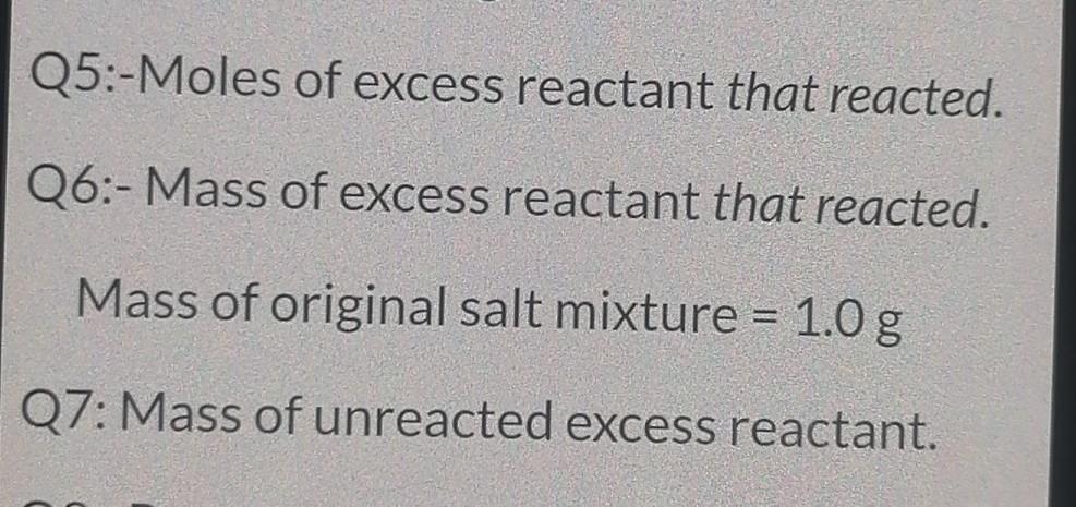 Solved Limiting Reactant Report Sheet Useful information The | Chegg.com