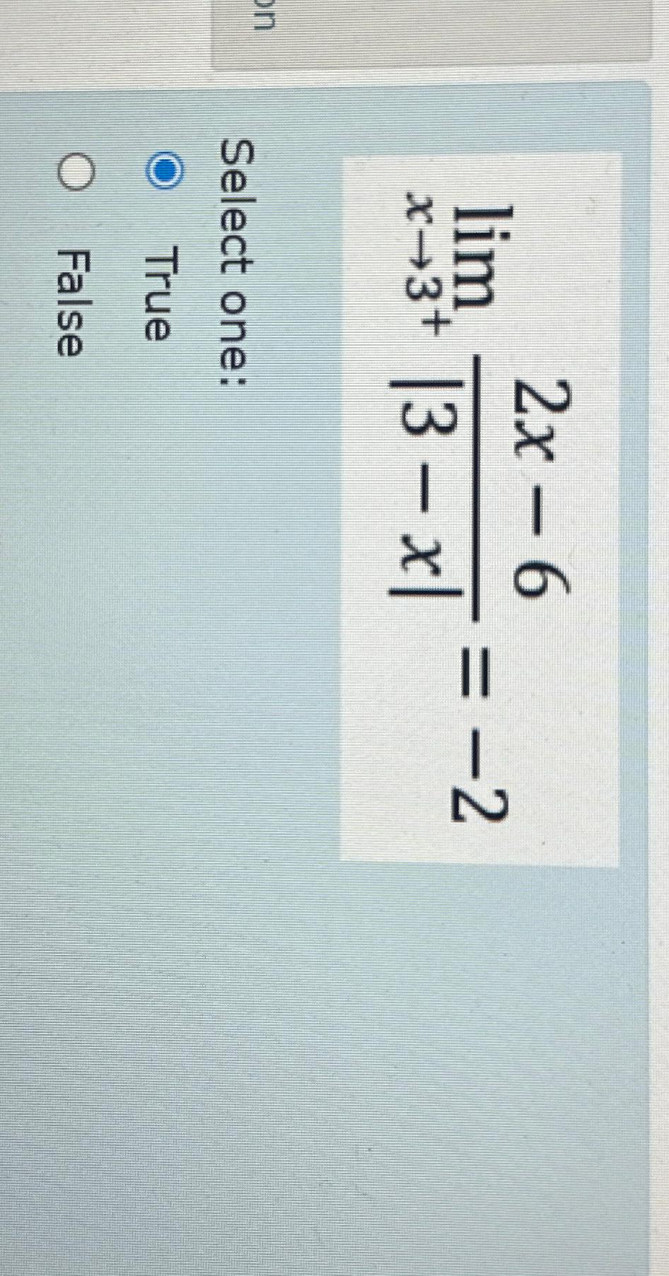 solved-limx-3-2x-6-3-x-2select-one-truefalse-chegg