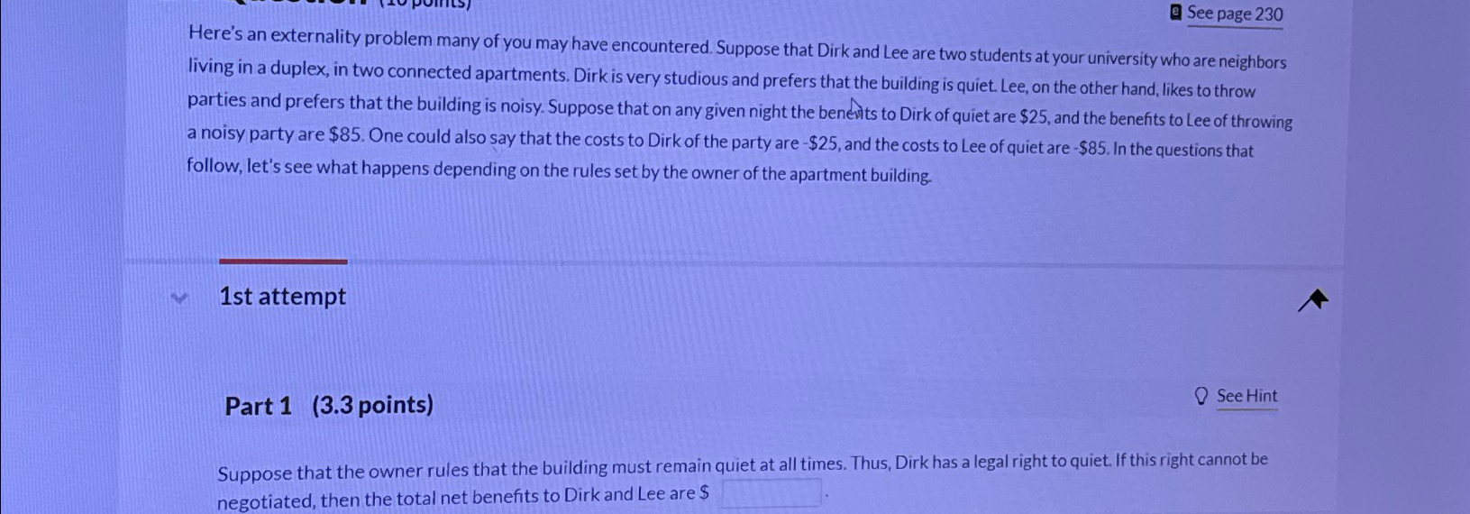 Solved (a) ﻿See page 230Here's an externality problem many | Chegg.com