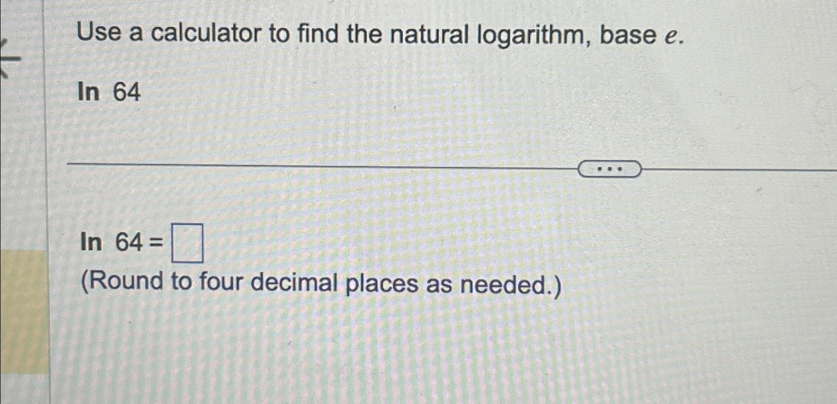 logarithm base 2 of 64