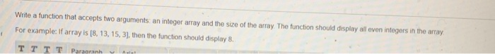 Solved Write a function that accepts two arguments: an | Chegg.com