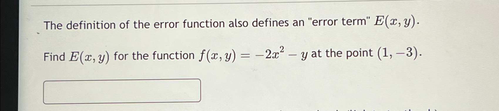 Solved The definition of the error function also defines an | Chegg.com