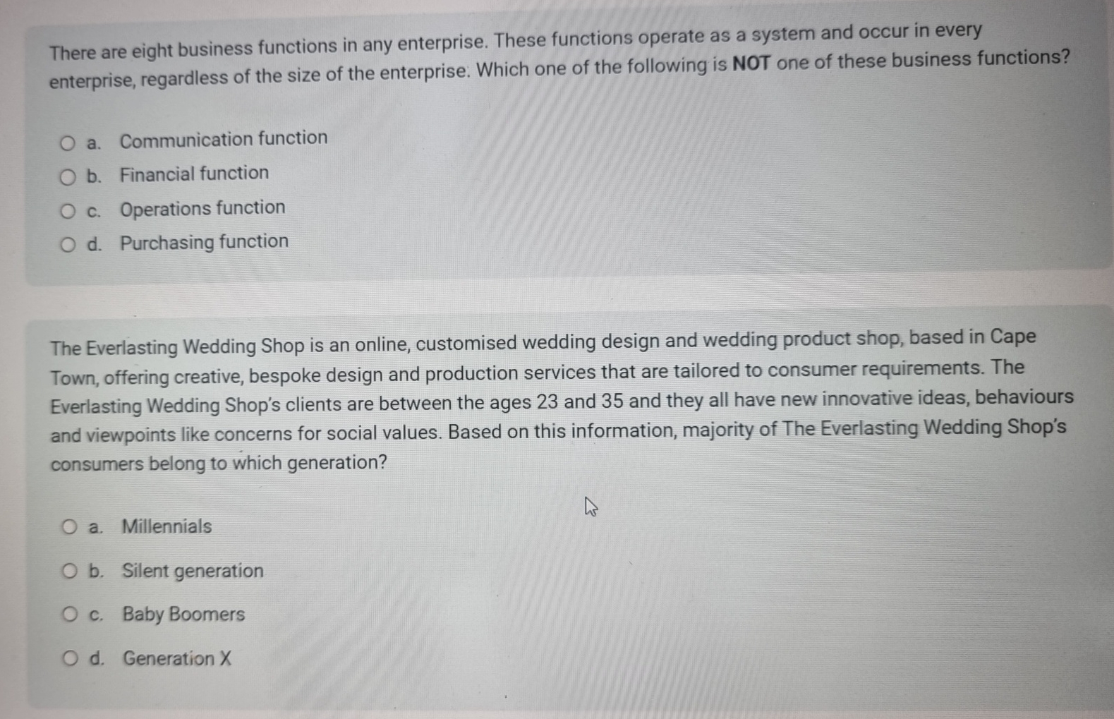 Solved There are eight business functions in any enterprise. | Chegg.com