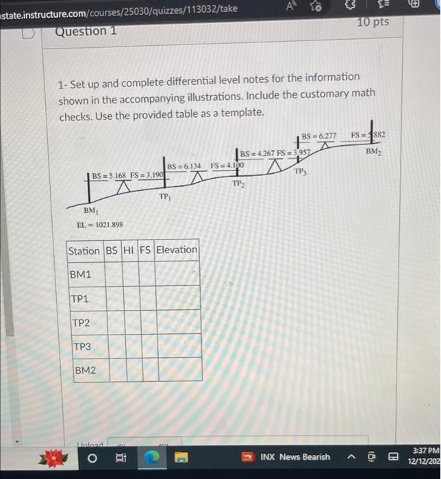 Solved 1- Set up and complete differential level notes for | Chegg.com