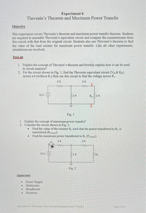 thevenin theorem experiment pdf