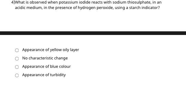 Solved 4what Is Observed When Potassium Iodide Reacts With 8544