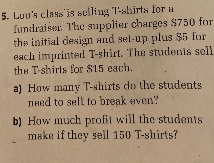 how to sell t shirts for a fundraiser