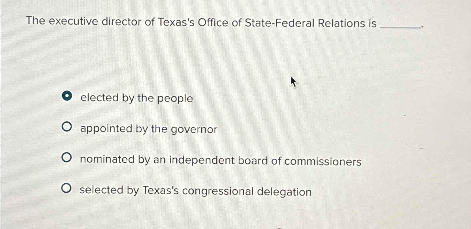 the executive director of texas's office of state-federal relations is