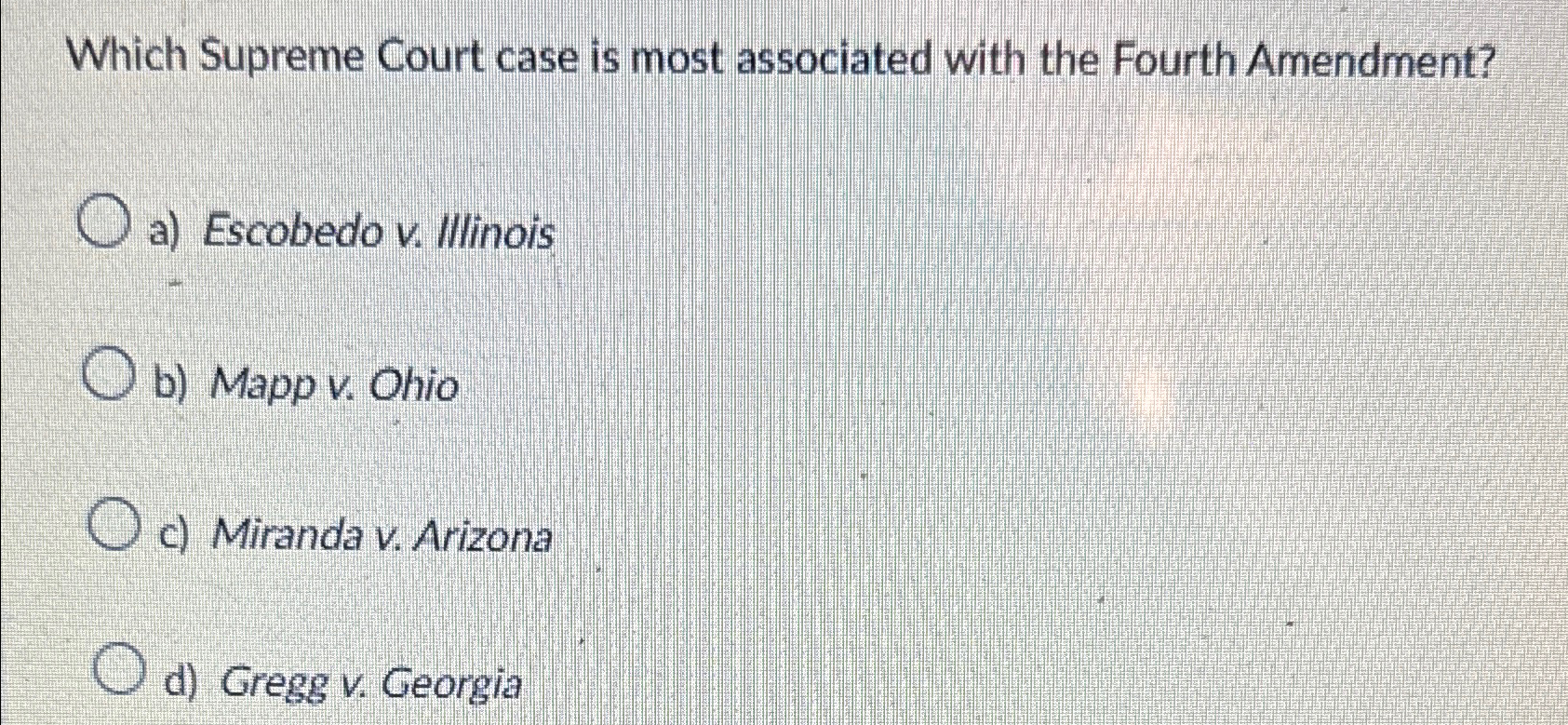 Fourth amendment hotsell supreme court cases