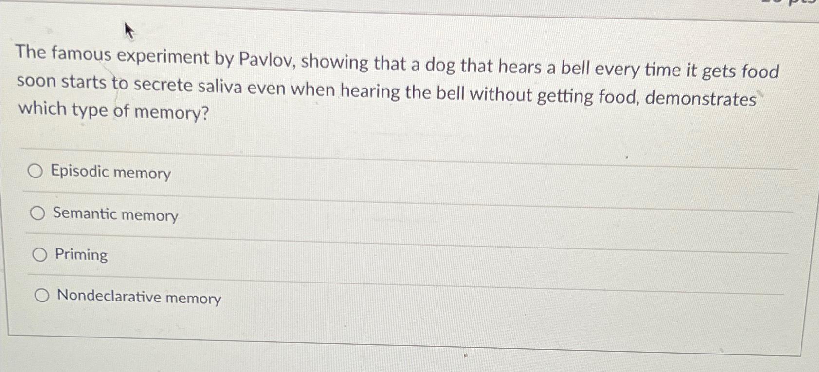 pavlov rings a bell experiment