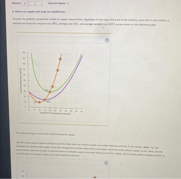 Solved 4. Short-run supply and long-run equilibrium Consider | Chegg.com