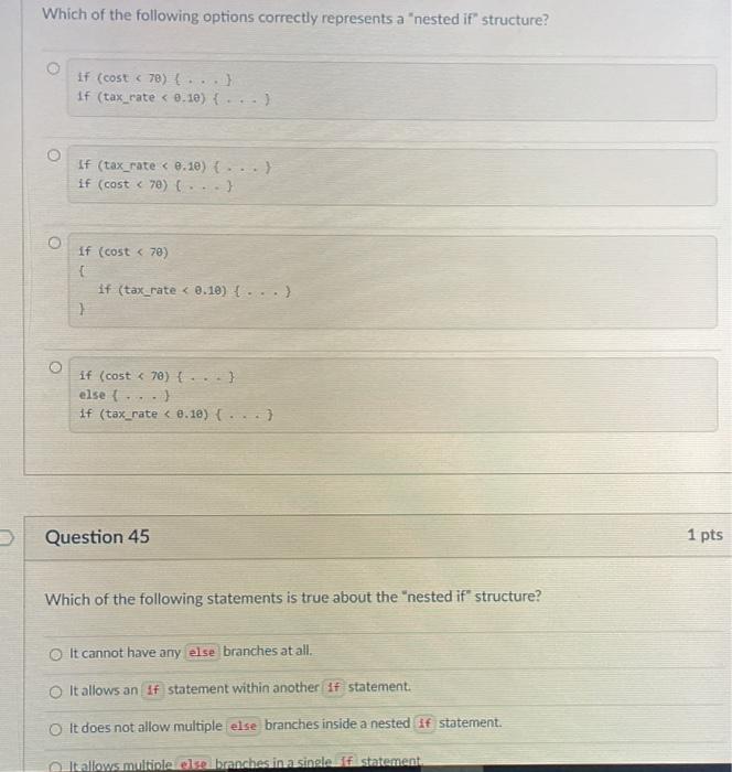 Solved Which of the following options correctly represents a | Chegg.com