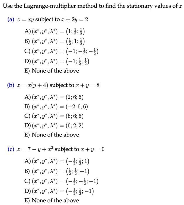 Solved Use the bordered Hessian to determine whether the