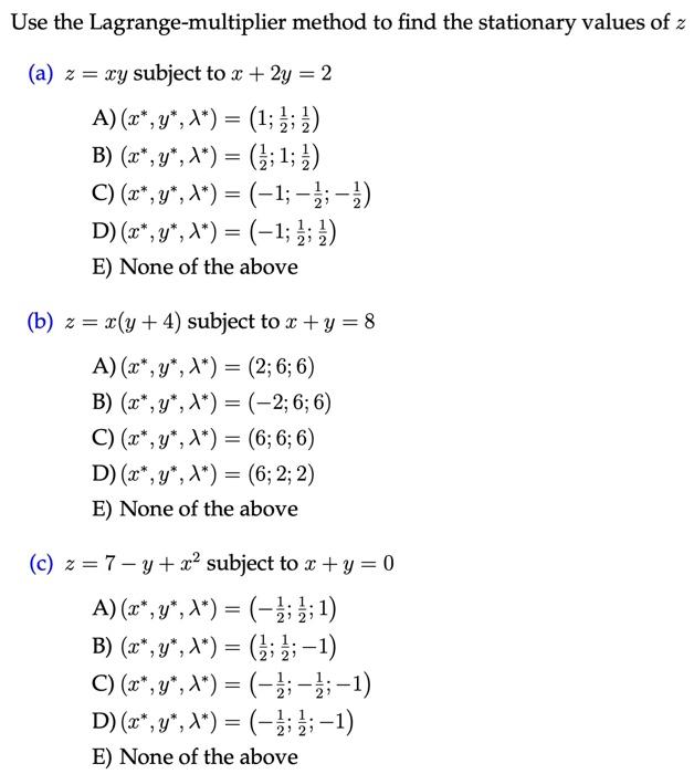 Solved Use the bordered Hessian to determine whether the | Chegg.com