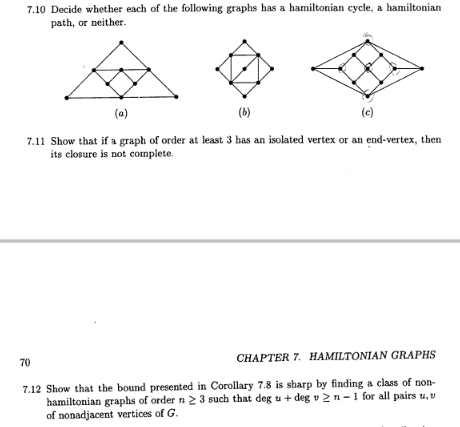 Solved 7.10 Decide whether each of the following graphs has | Chegg.com