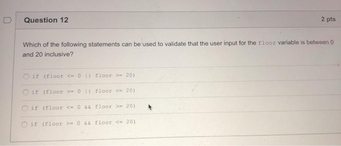Solved Question 12 2 pts Which of the following statements | Chegg.com
